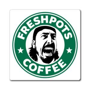 Freshpots Coffee Magnet — Funny Café Logo Fridge Magnet