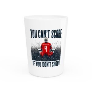 Haaland Shot Glass — "You Can't Score If You Don't Shoot"